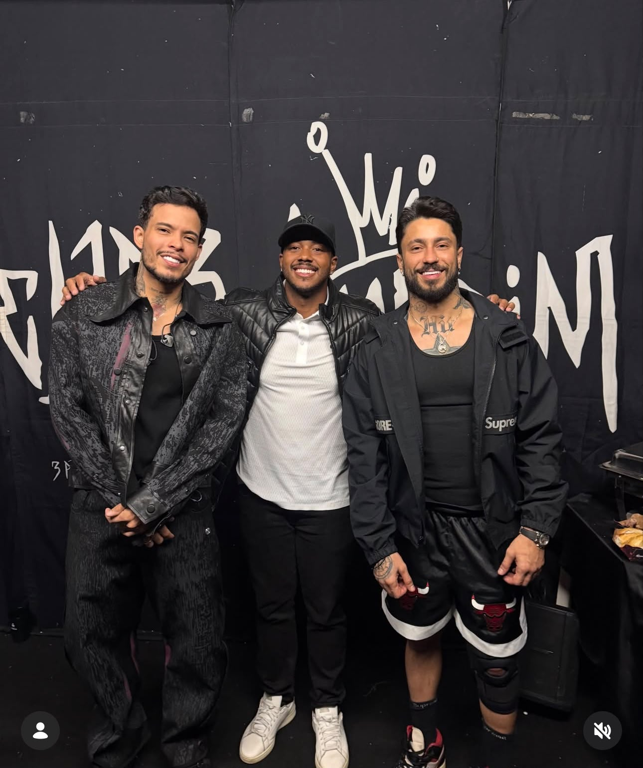 Bruninho com Felipe Amorim e Kaleb Capitão